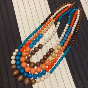Colorful, statement beaded necklace!